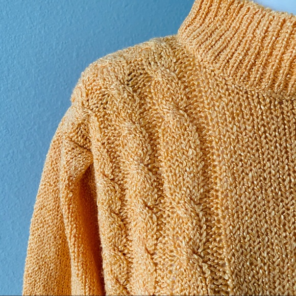 Vintage 80’s/90’s Peach Mock Neck Sweater Sz Large - Picture 3 of 6